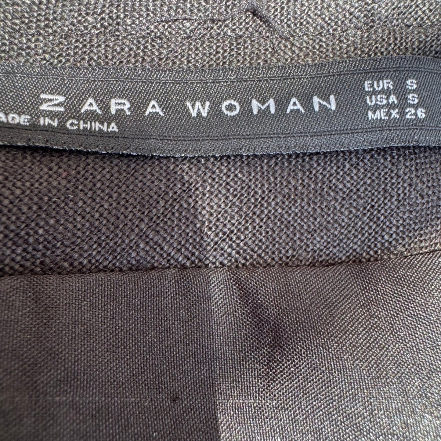 Zara Woman Linen Tiered Raw Edge Fringe Mini Skirt Ruched Gatsby Party Flapper S