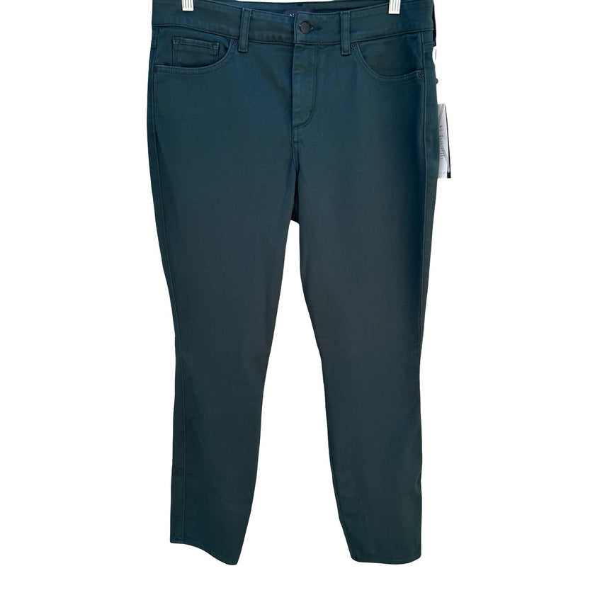 NYDJ Ami Skinny Legging Forest Green Lift Tuck Slimming Pants M38Z2021 Womens 12