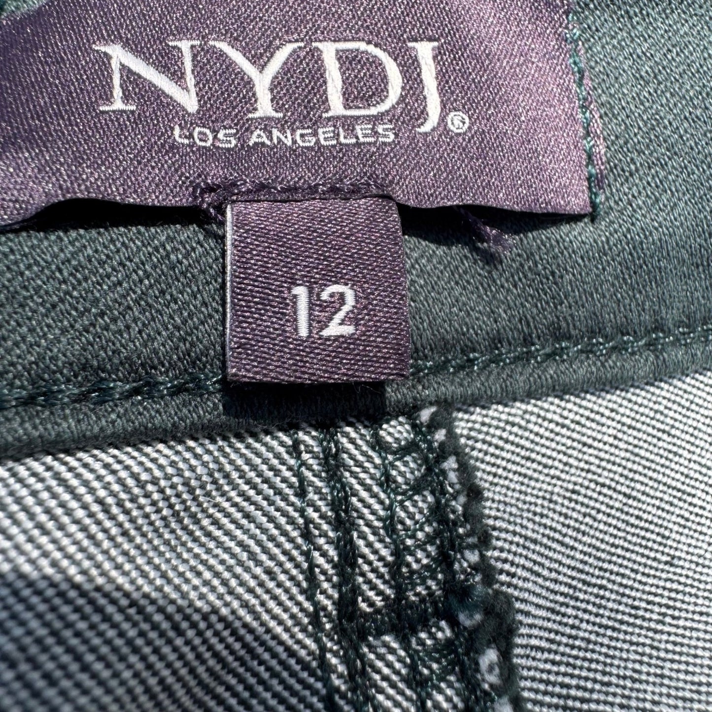 NYDJ Ami Skinny Legging Forest Green Lift Tuck Slimming Pants M38Z2021 Womens 12