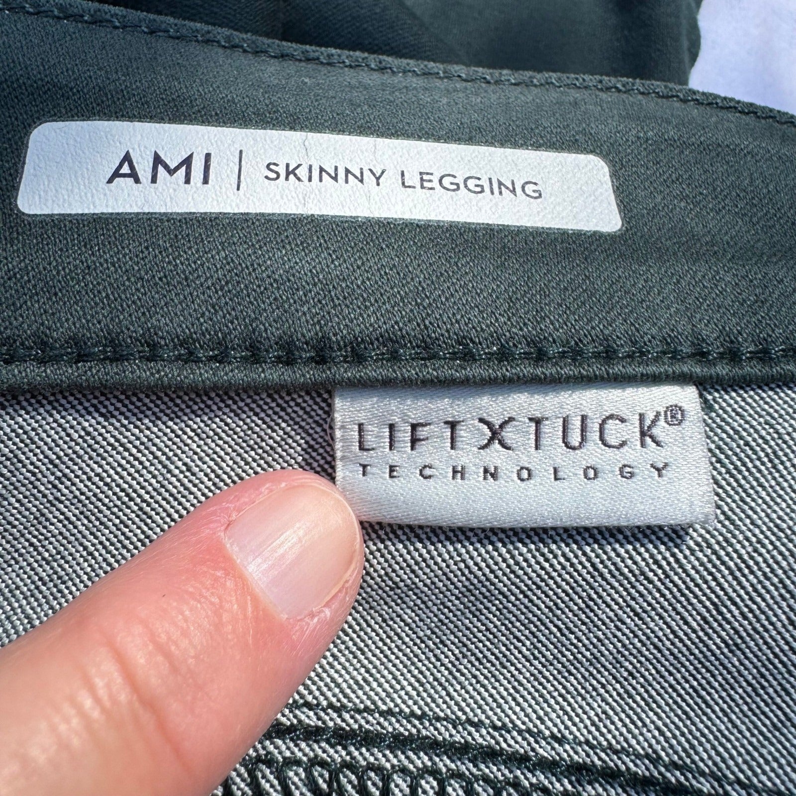 NYDJ Ami Skinny Legging Forest Green Lift Tuck Slimming Pants M38Z2021 Womens 12