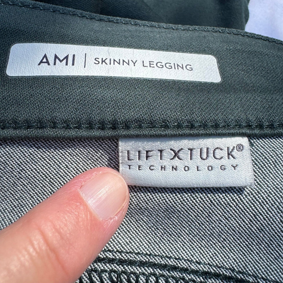 NYDJ Ami Skinny Legging Forest Green Lift Tuck Slimming Pants M38Z2021 Womens 12