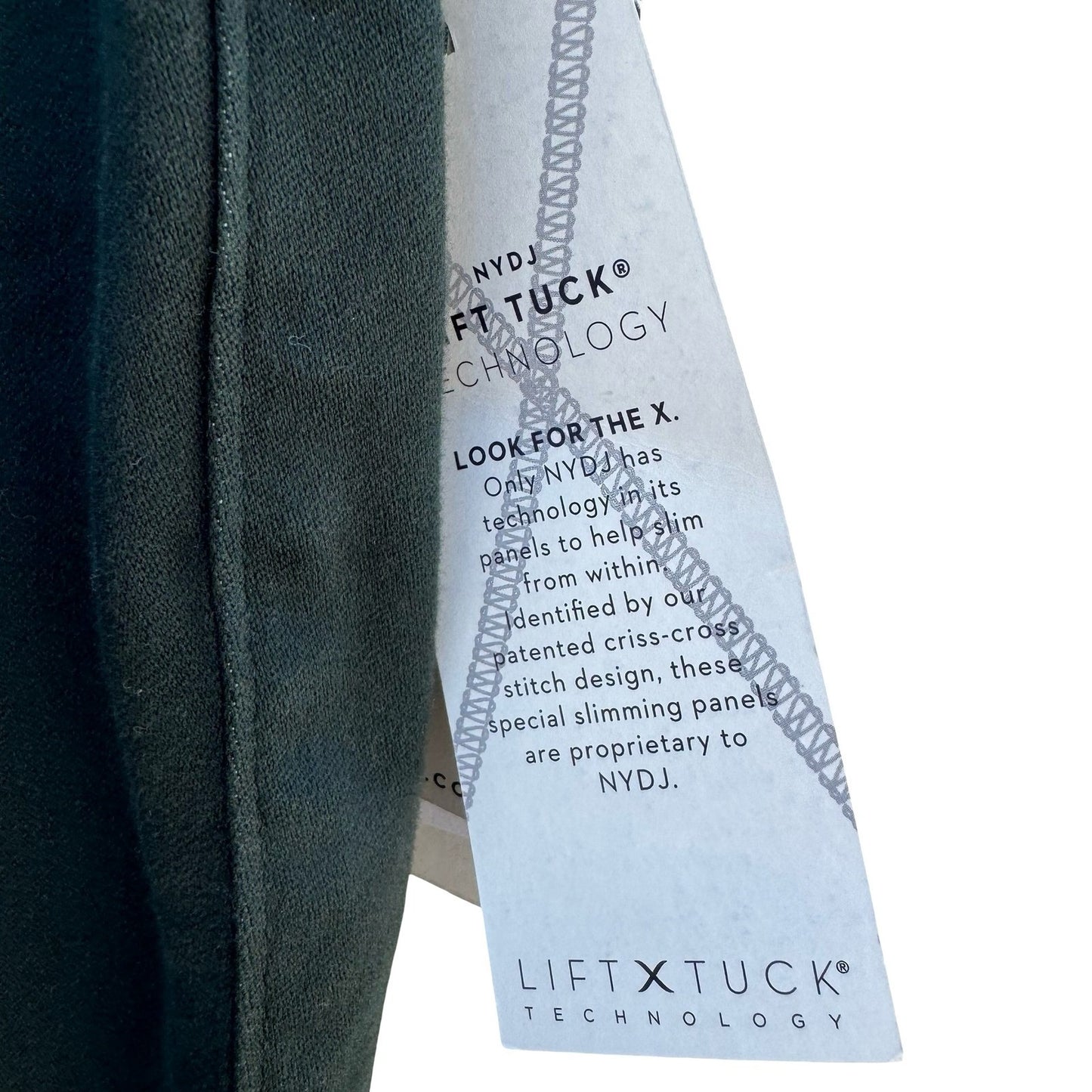 NYDJ Ami Skinny Legging Forest Green Lift Tuck Slimming Pants M38Z2021 Womens 12