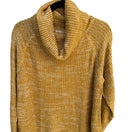 Switch Its Our Time Mustard Yellow Womens Open Knit Cowl Neck Long Sleeve Sweater XL 3 image