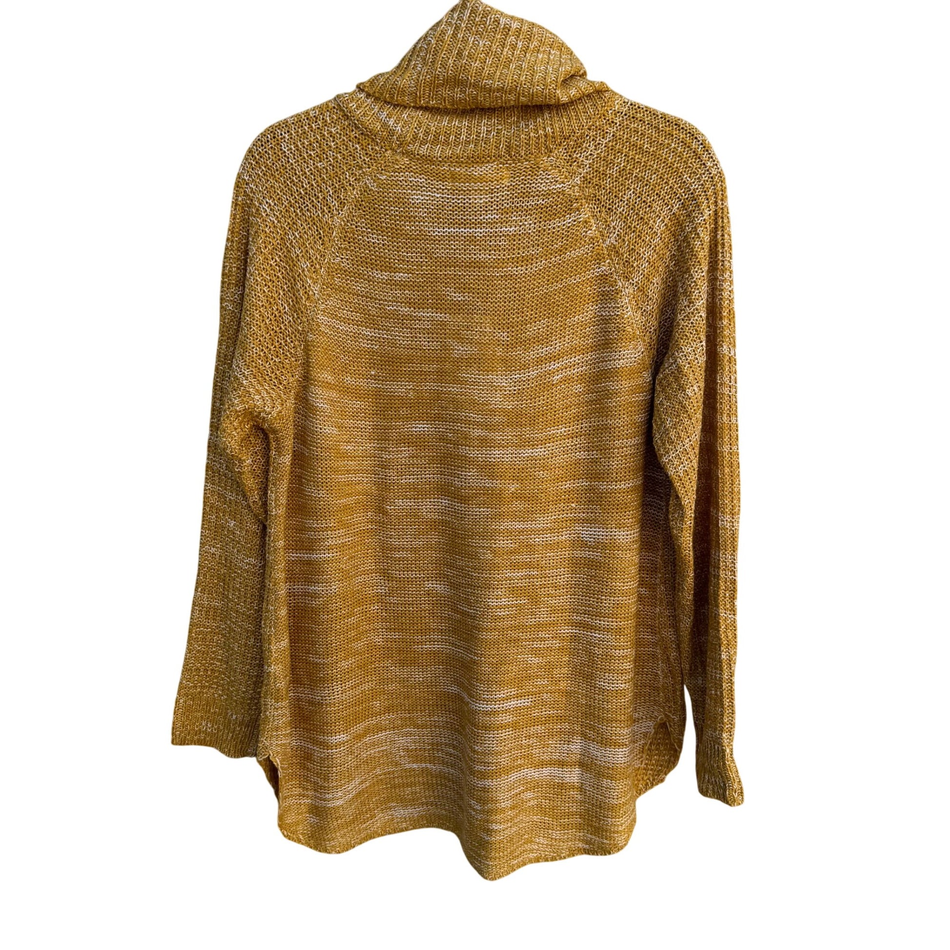 Its Our Time Mustard Yellow Womens Open Knit Cowl Neck Long Sleeve Sweater XL
