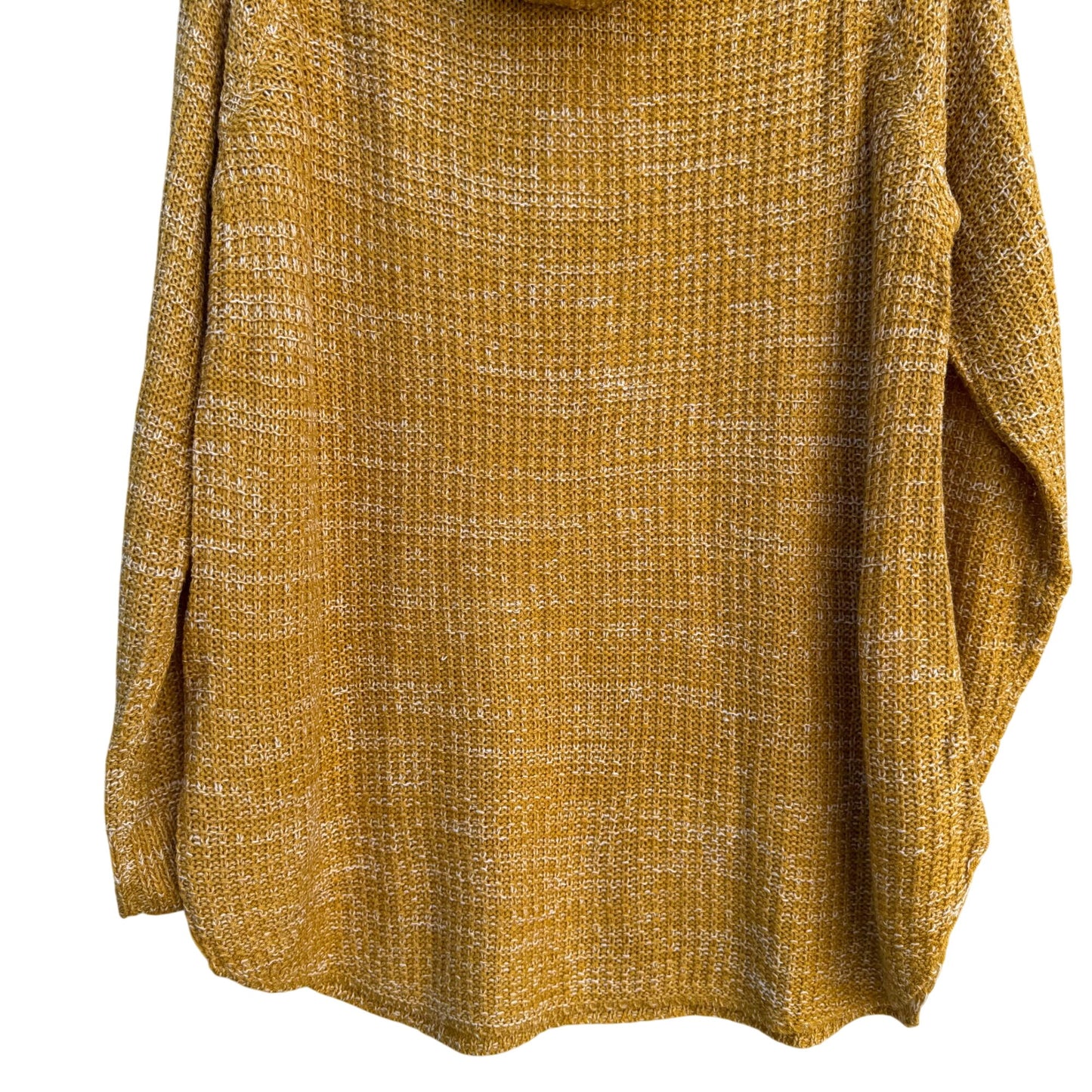 Its Our Time Mustard Yellow Womens Open Knit Cowl Neck Long Sleeve Sweater XL