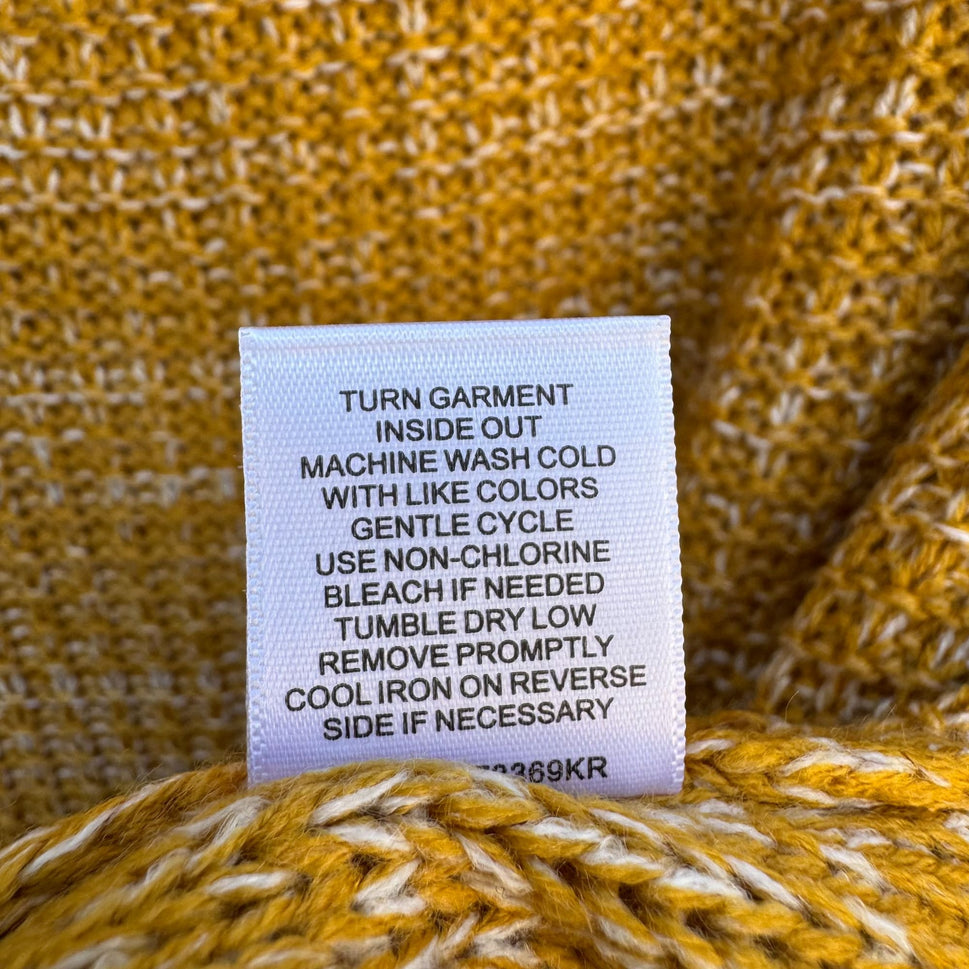 Its Our Time Mustard Yellow Womens Open Knit Cowl Neck Long Sleeve Sweater XL