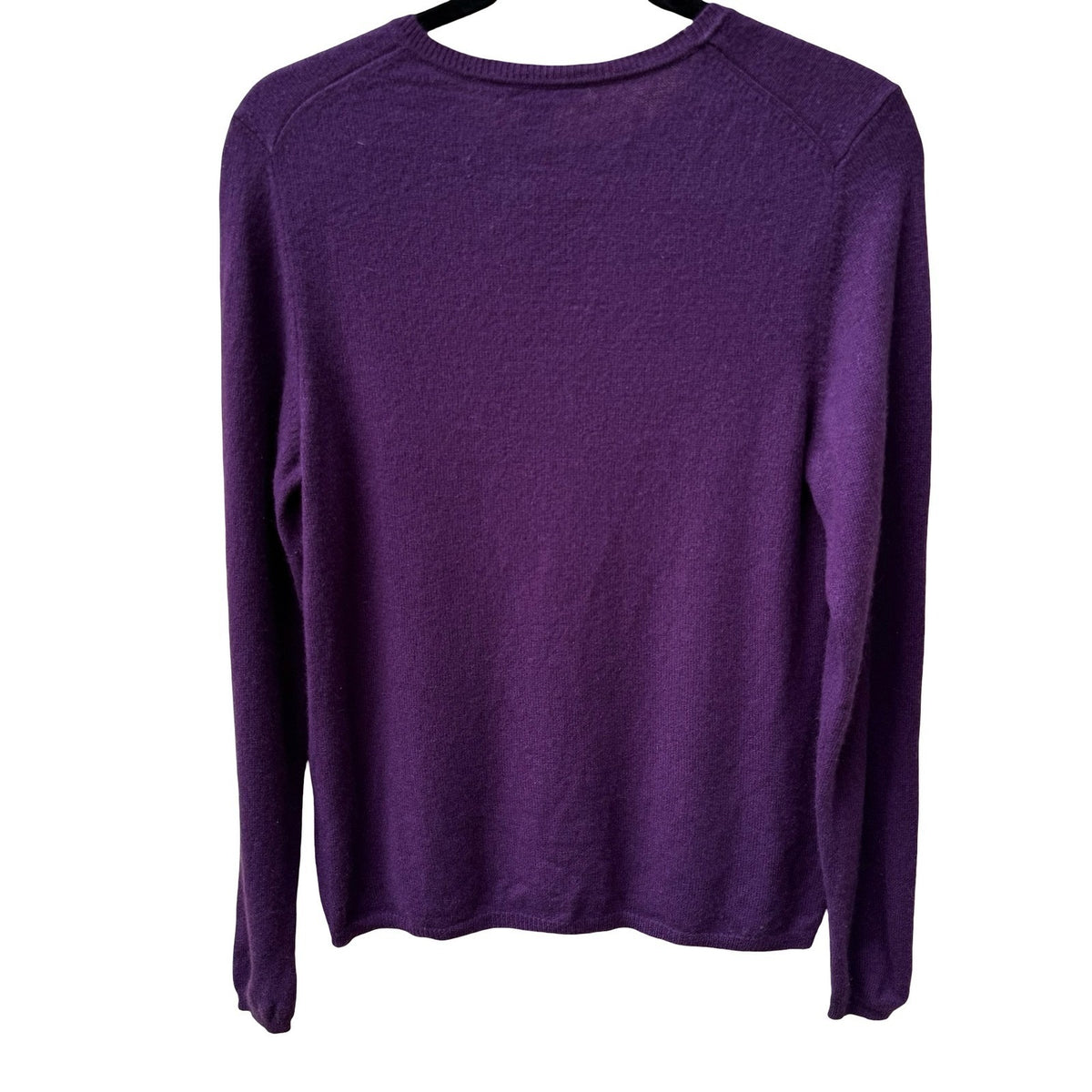 Charter Club 2-Ply 100% Cashmere Quiet Luxury Old Money Preppy Sweater Purple L