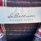 Switch LaBellum Hillary Scott Womens Plaid Button Snap Western Rhinestone Pearl Shirt S 2 image