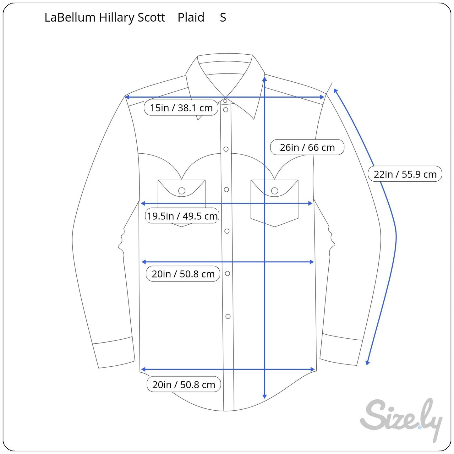 LaBellum Hillary Scott Womens Plaid Button Snap Western Rhinestone Pearl Shirt S