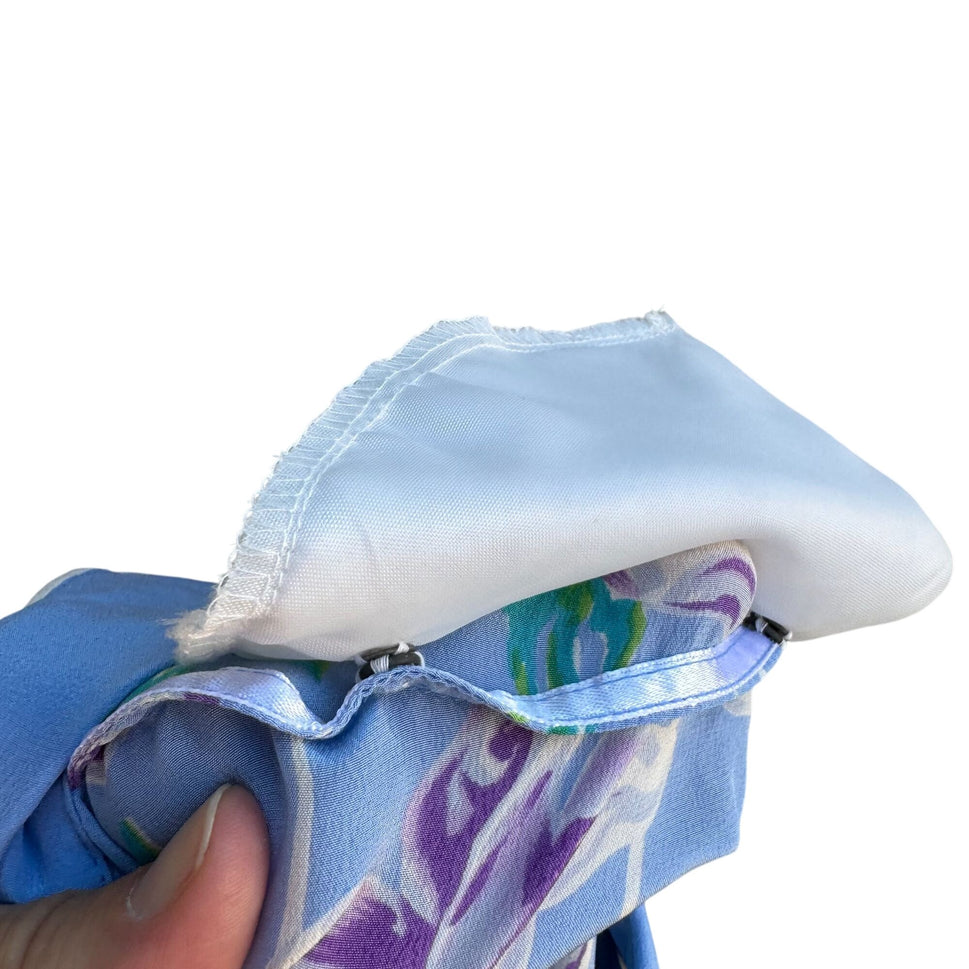 Bob Mackie Wearable Art Vintage Silk Floral Shirt Embroidered Tank Top Set S