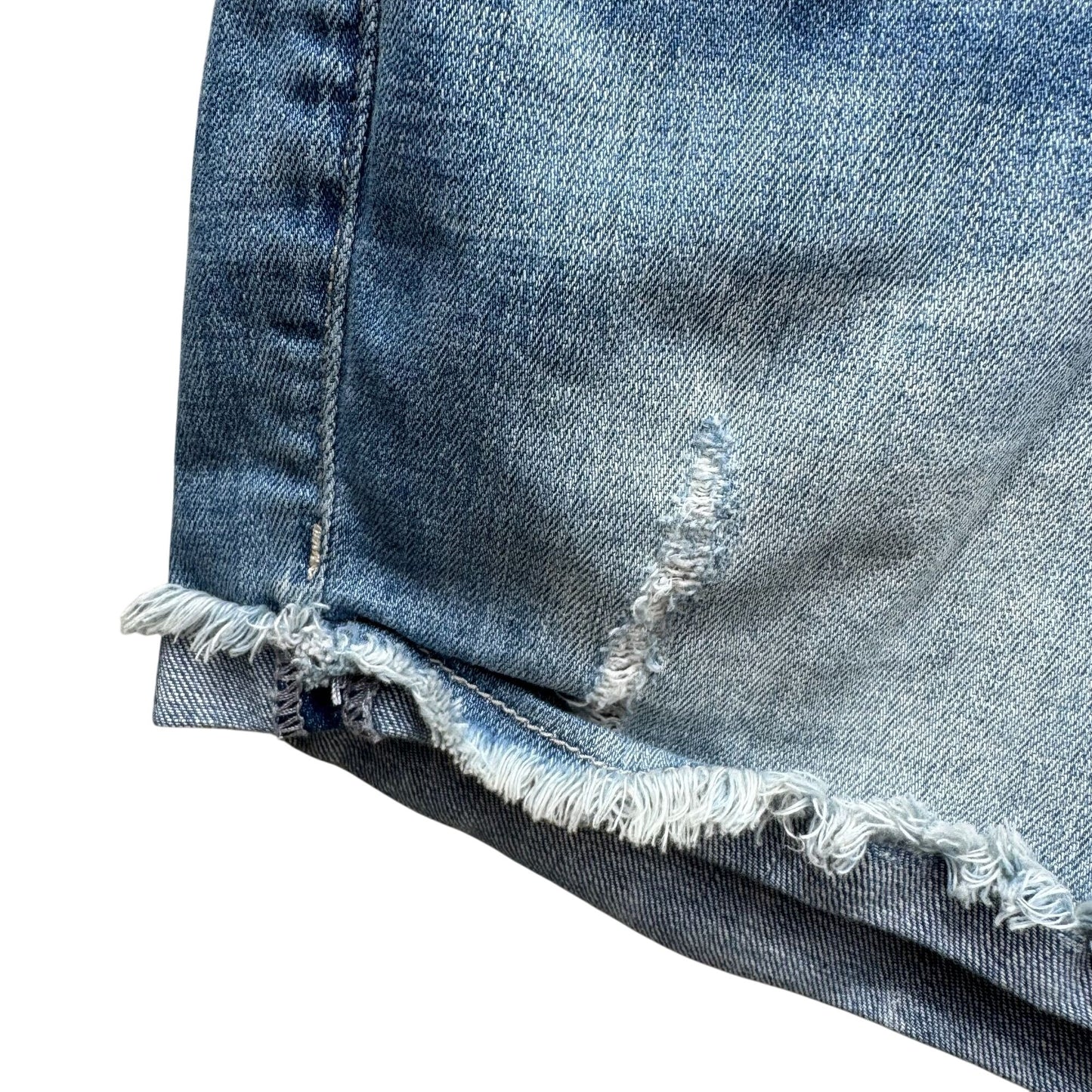 G By Giuliana Womens Distressed Denim Cotton/Spandex Blue Frayed Hem Shorts 2