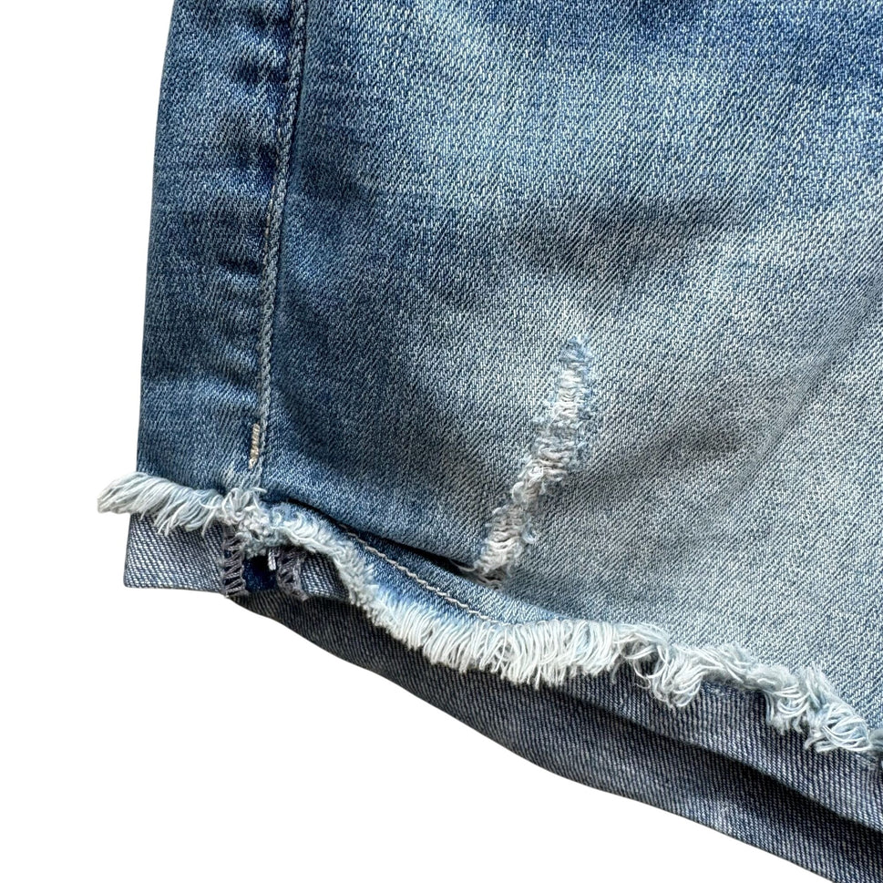 G By Giuliana Womens Distressed Denim Cotton/Spandex Blue Frayed Hem Shorts 2