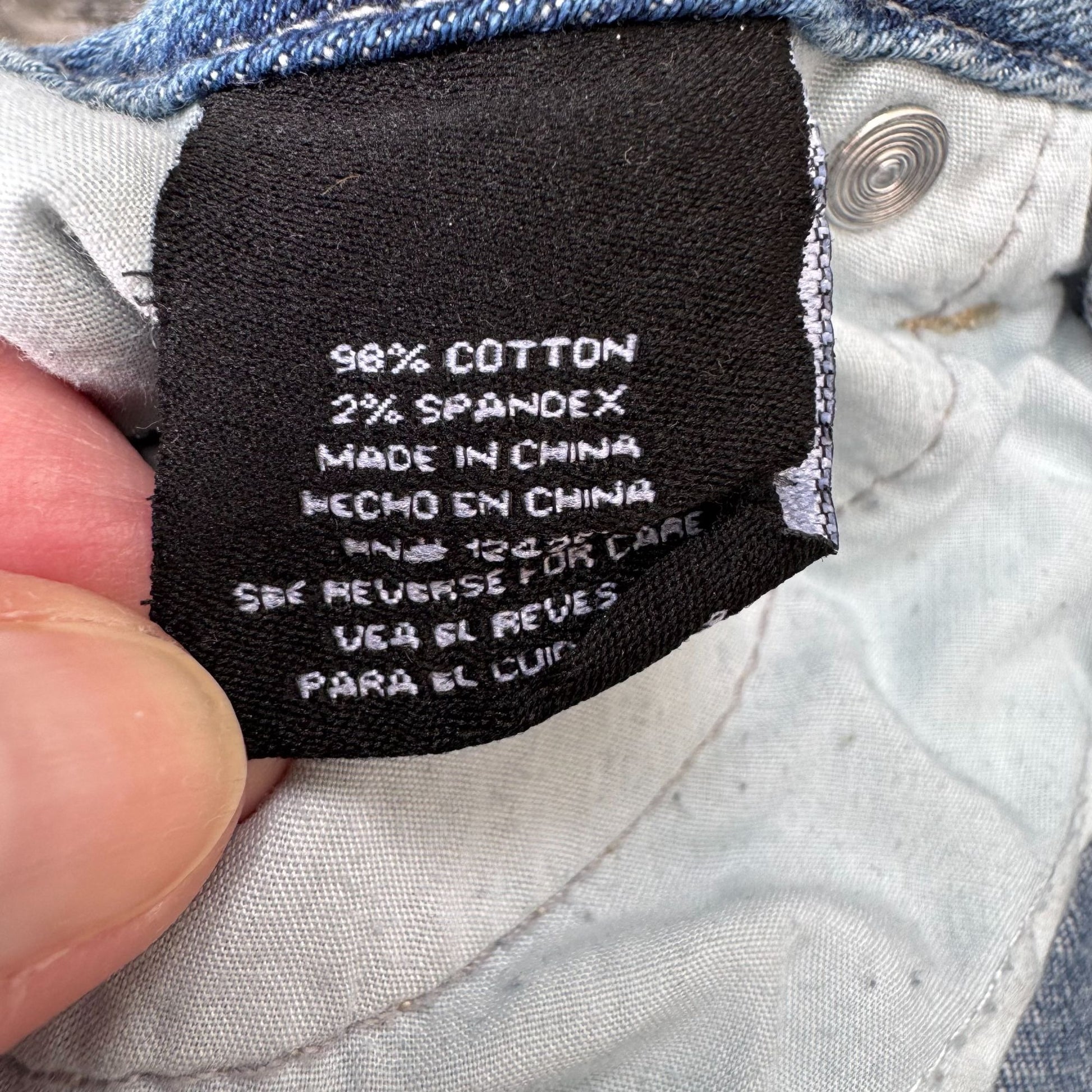 G By Giuliana Womens Distressed Denim Cotton/Spandex Blue Frayed Hem Shorts 2