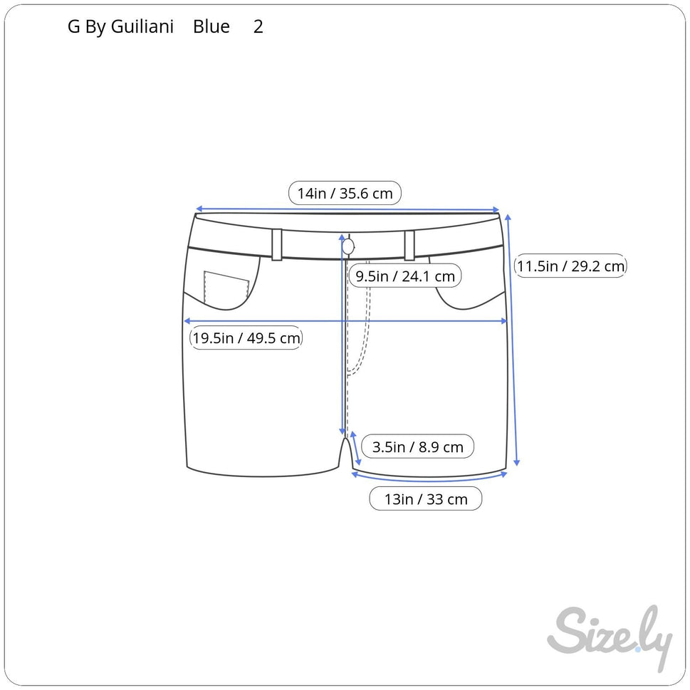 G By Giuliana Womens Distressed Denim Cotton/Spandex Blue Frayed Hem Shorts 2