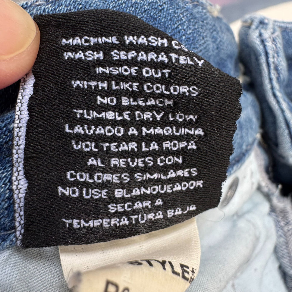 G By Giuliana Womens Distressed Denim Cotton/Spandex Blue Frayed Hem Shorts 2