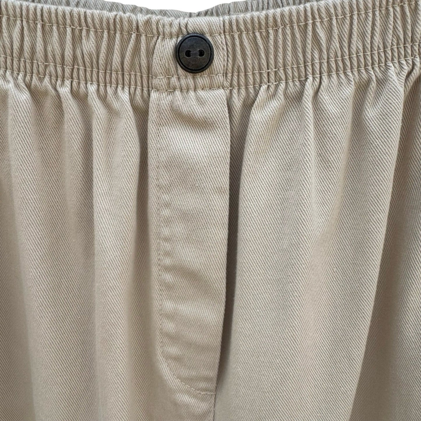 Woman Within Womens Khaki Chino Pants 20W Elastic Waist Cotton Twill 31-0866-9