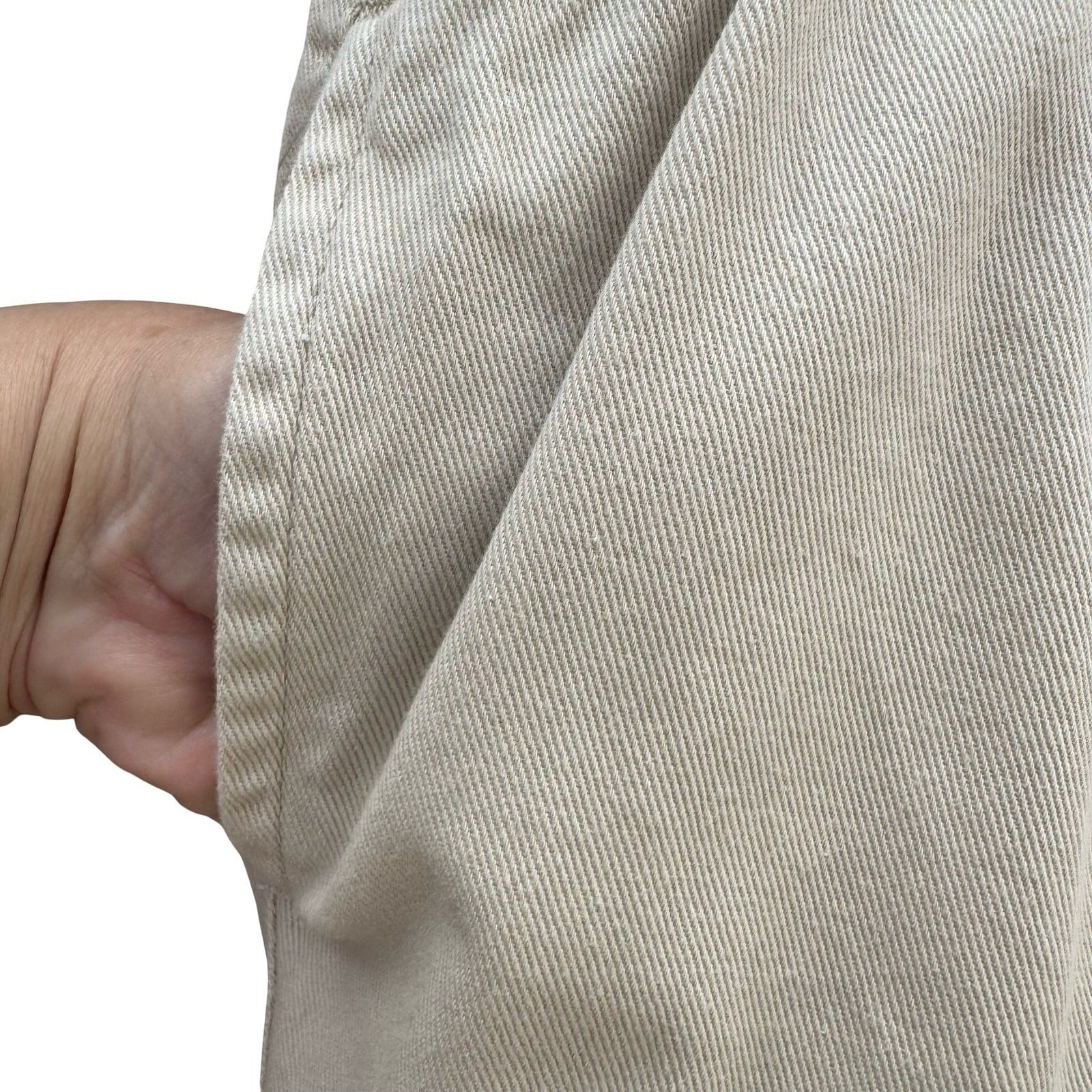 Woman Within Womens Khaki Chino Pants 20W Elastic Waist Cotton Twill 31-0866-9