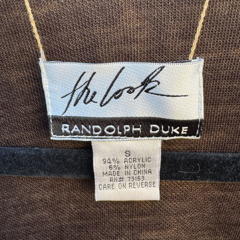 Randolph Duke The Look Womens Vintage Beige Cape Wrap Cardigan Faux Fur Trim OS