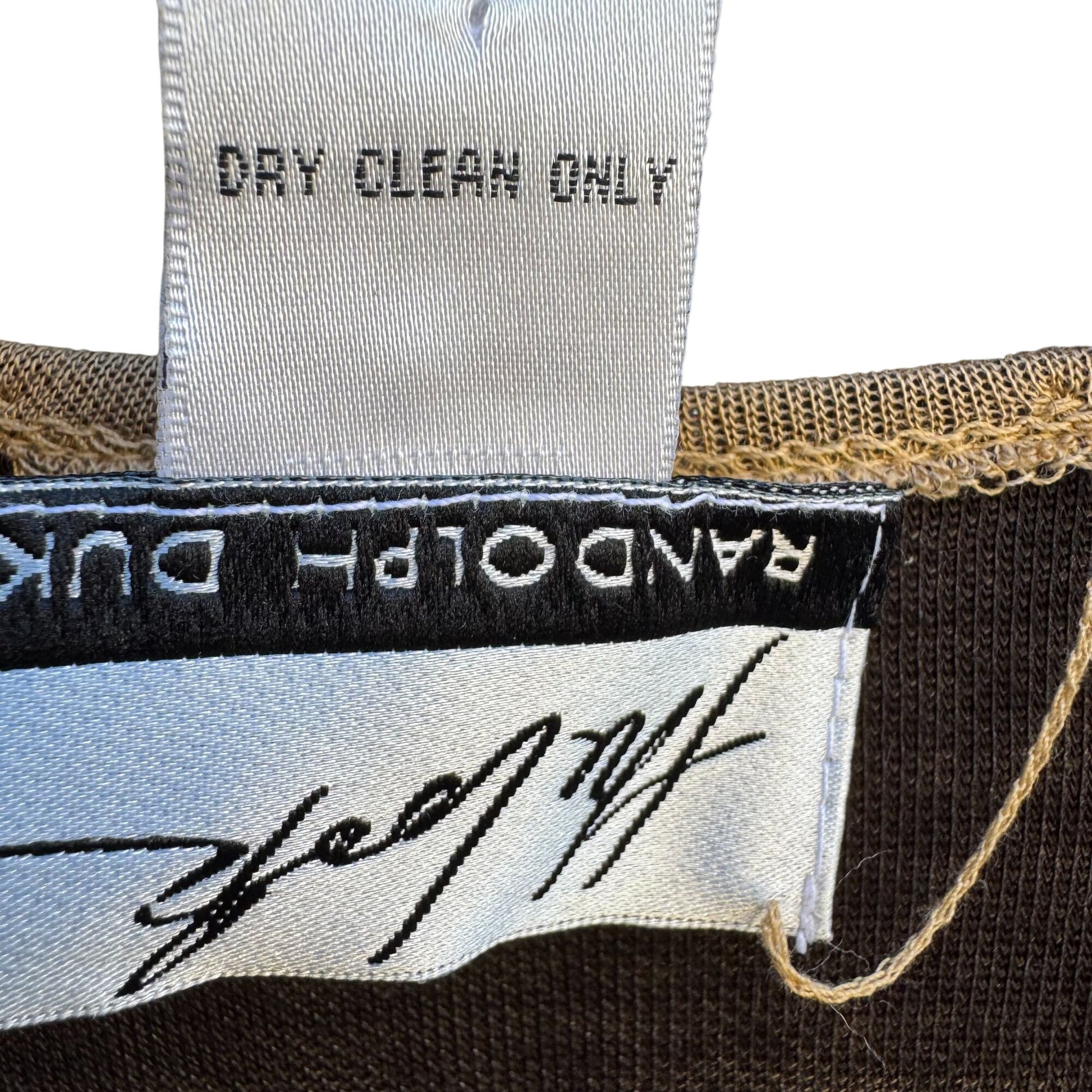 Randolph Duke The Look Womens Vintage Beige Cape Wrap Cardigan Faux Fur Trim OS