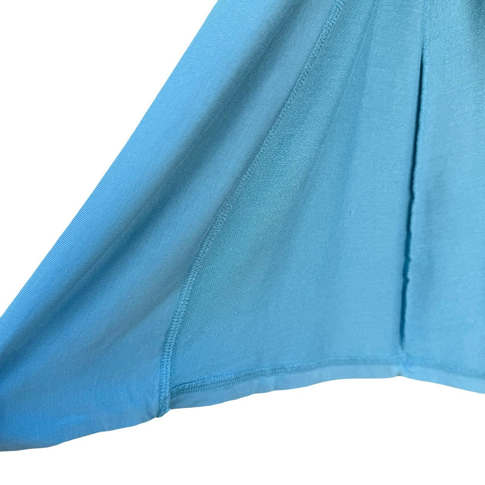 Isaac Mizrahi Live! Womens Light Blue Open Front Shawl Collar Cardigan Size M