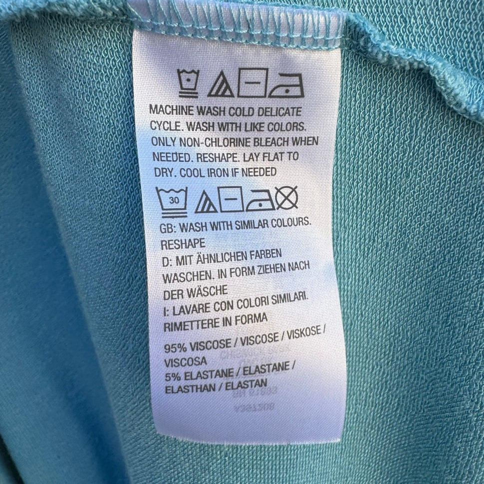 Isaac Mizrahi Live! Womens Light Blue Open Front Shawl Collar Cardigan Size M