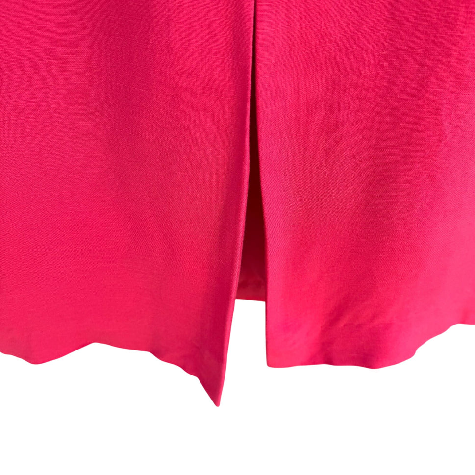 JESSICA HOWARD Womens Pink Linen Blend Floral Beaded Embroidery Dress Jacket Set 6