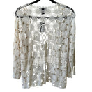 Switch Lauren Michelle Boho Cottagecore Coastal Cotton Crochet Open Front Cardigan NEW 3 image