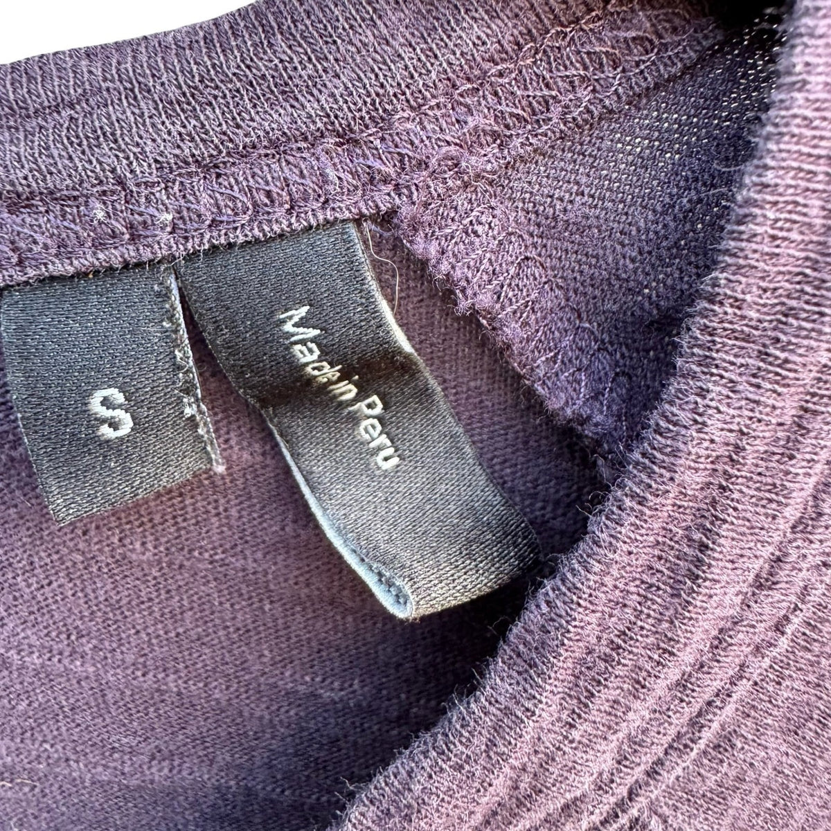 Theory Adrik L Strato Minimalist Layering Slub Cotton Henley Shirt Purple Mens S