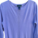 Switch Karen Scott Vintage Womens Lavender Chevron Luxsoft Rolled Neck Knit Sweater M 3 image