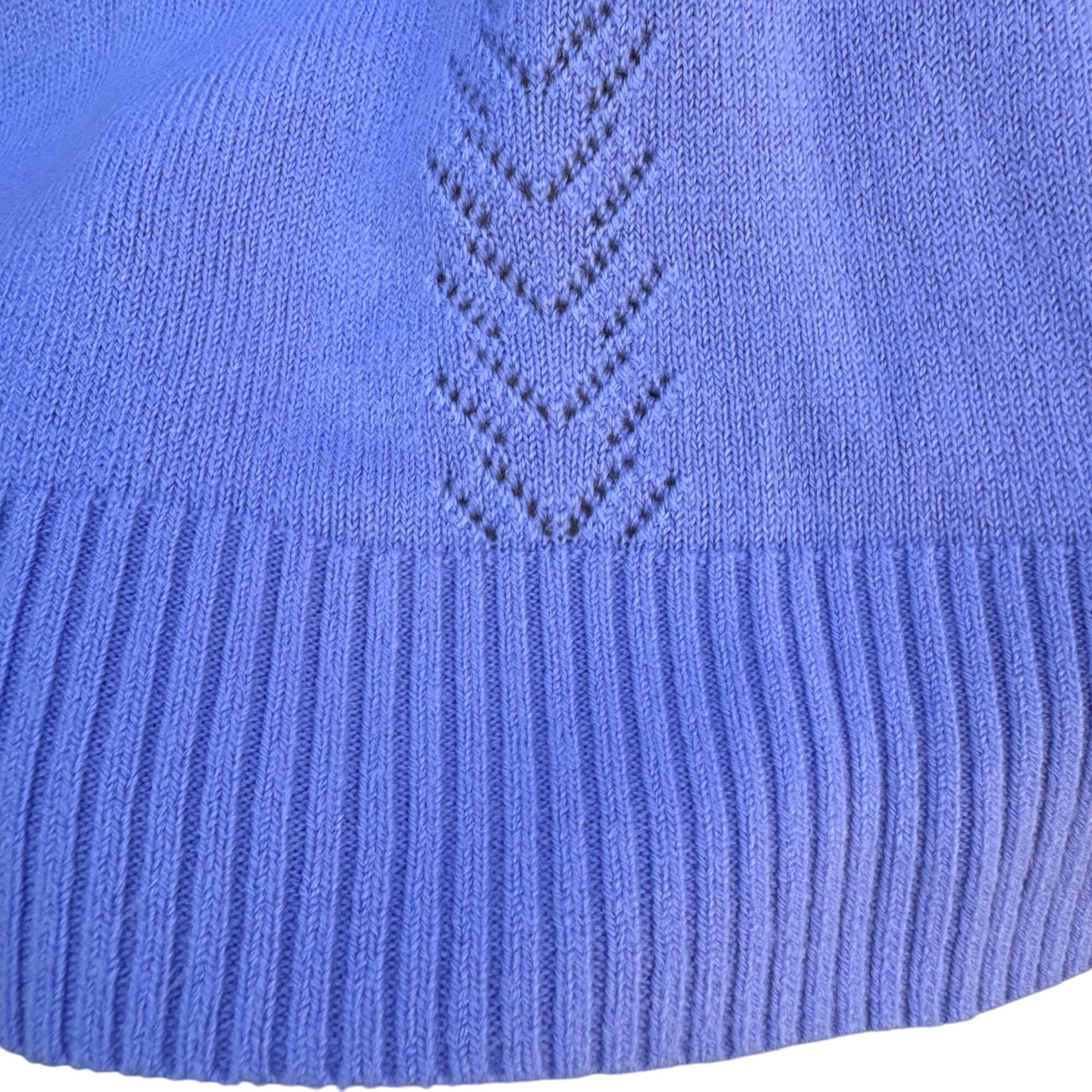 Karen Scott Vintage Womens Lavender Chevron Luxsoft Rolled Neck Knit Sweater M