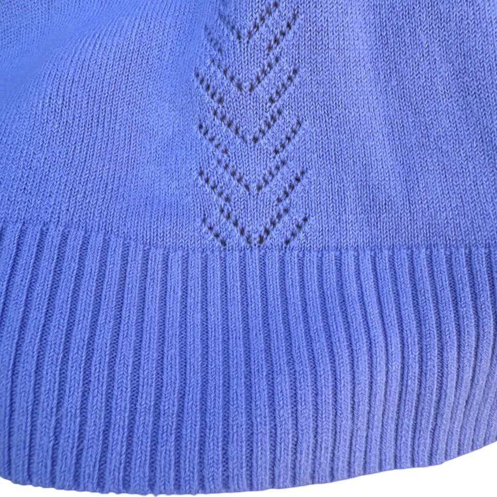 Karen Scott Vintage Womens Lavender Chevron Luxsoft Rolled Neck Knit Sweater M