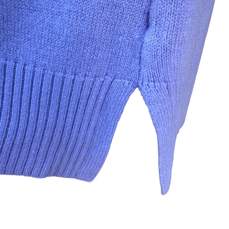 Karen Scott Vintage Womens Lavender Chevron Luxsoft Rolled Neck Knit Sweater M