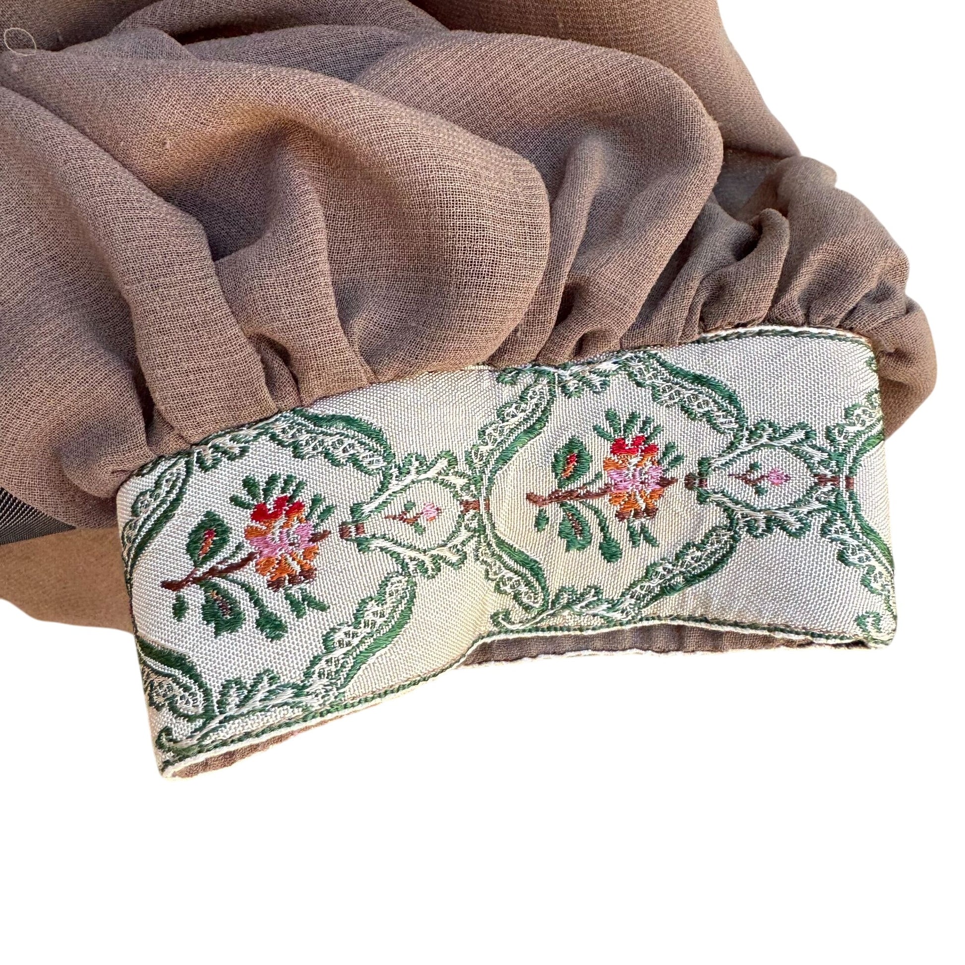 The French Clique Vintage 70s Silk Embroidered Blouse Belt Harem Palazzo Pants 4