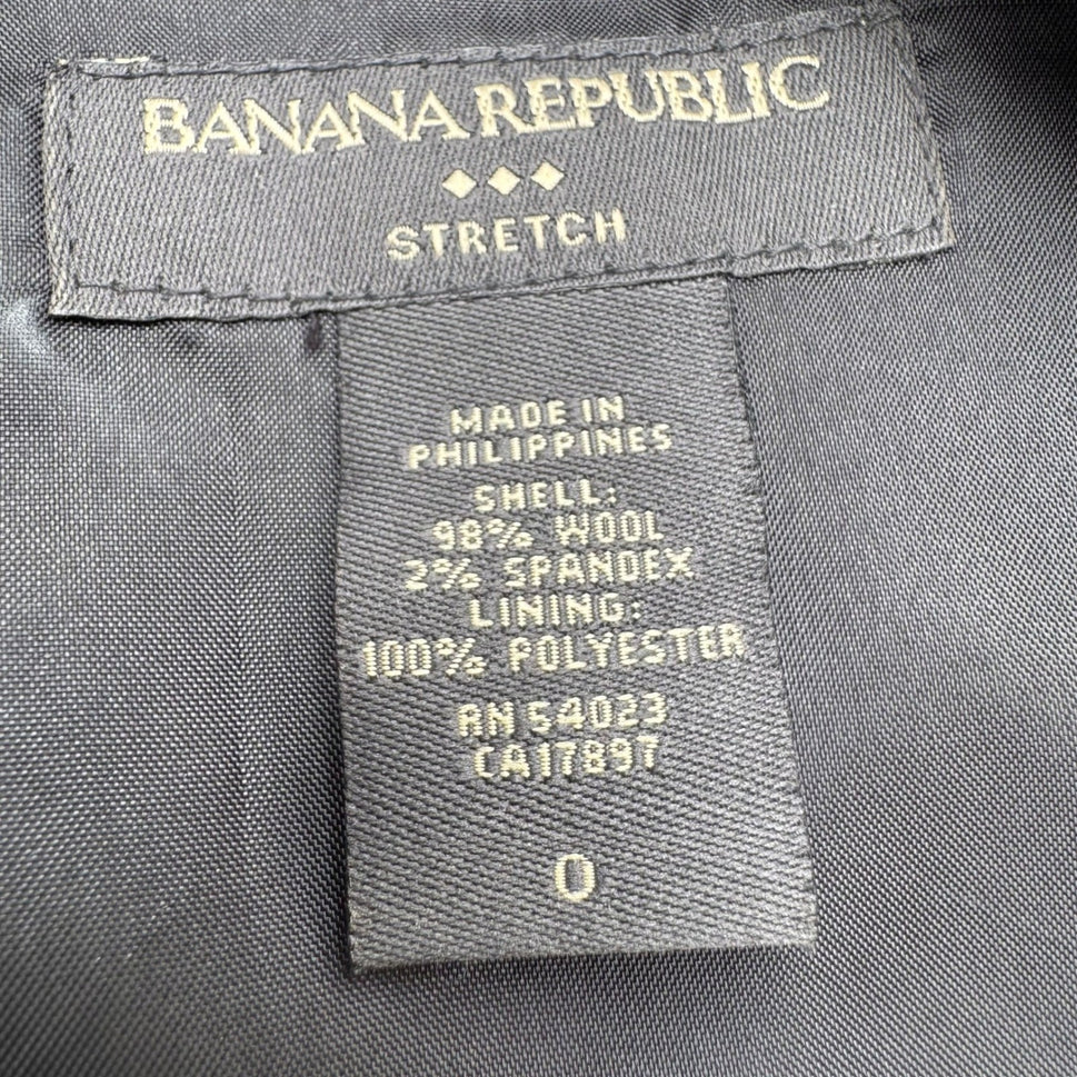 Banana Republic Minimalist Wool Blend Old Money Fit Flare Boat Neck Dress LBD 0