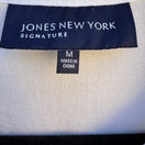 Switch Jones New York Signature White Cotton Textured Button Down Shirt Sz M Minimalist 2 image