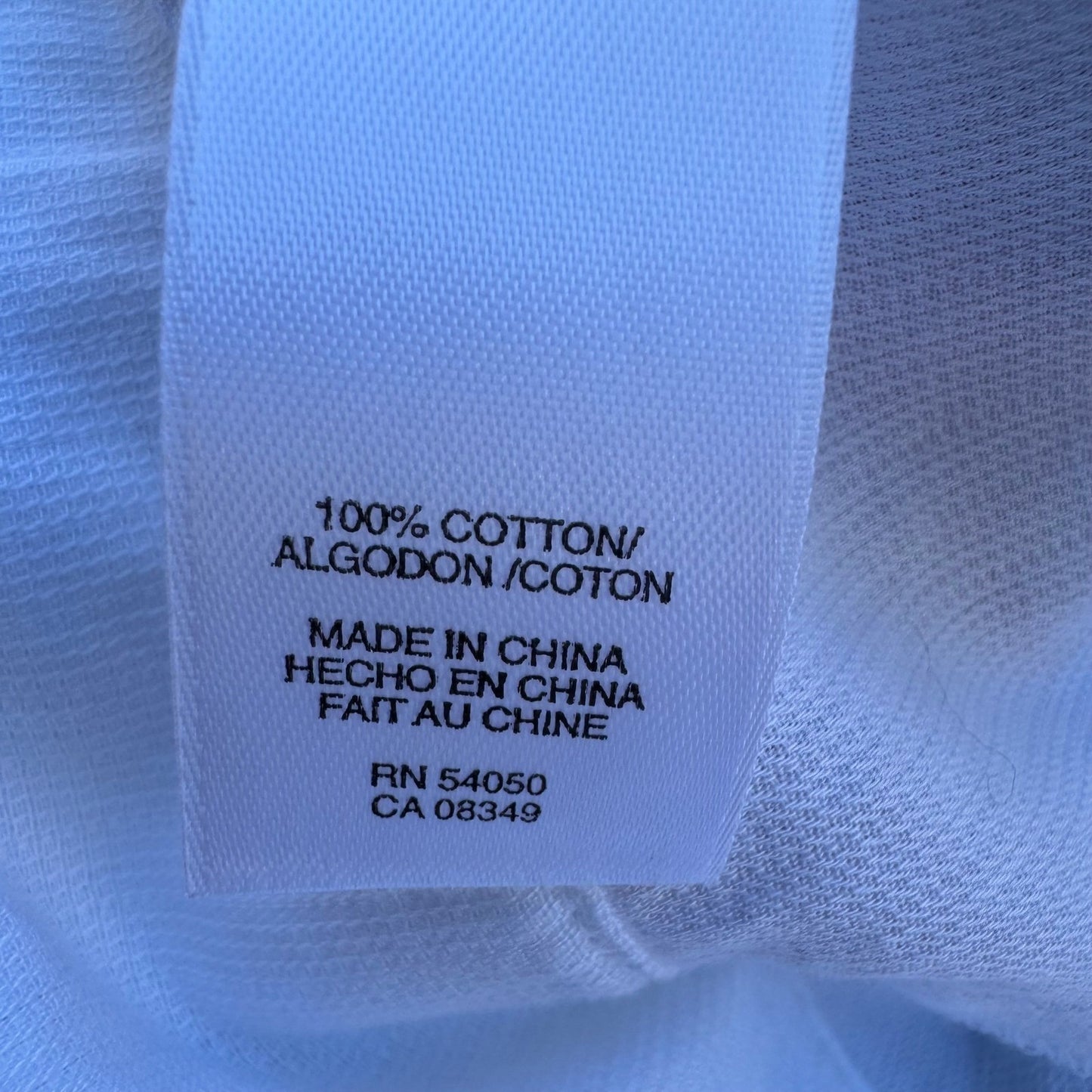 Jones New York Signature White Cotton Textured Button Down Shirt Sz M Minimalist