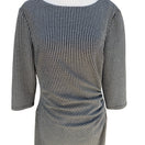 Switch Lauren Ralph Lauren Black Micro Check Ruched Sheath Dress 3/4 Sleeve 12 Preppy 3 image