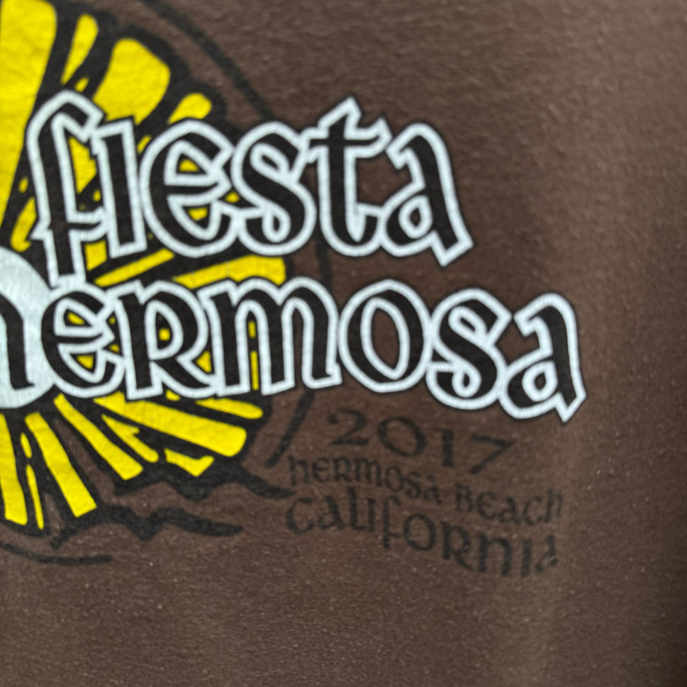 Fiesta Hermosa 2017 Brown Graphic T-Shirt By Port & Company XL Cotton Unisex