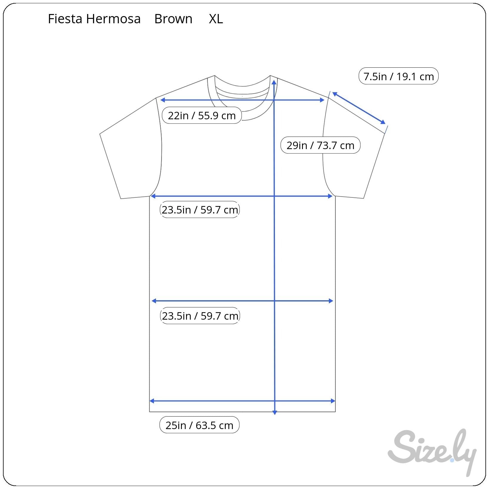 Fiesta Hermosa 2017 Brown Graphic T-Shirt By Port & Company XL Cotton Unisex