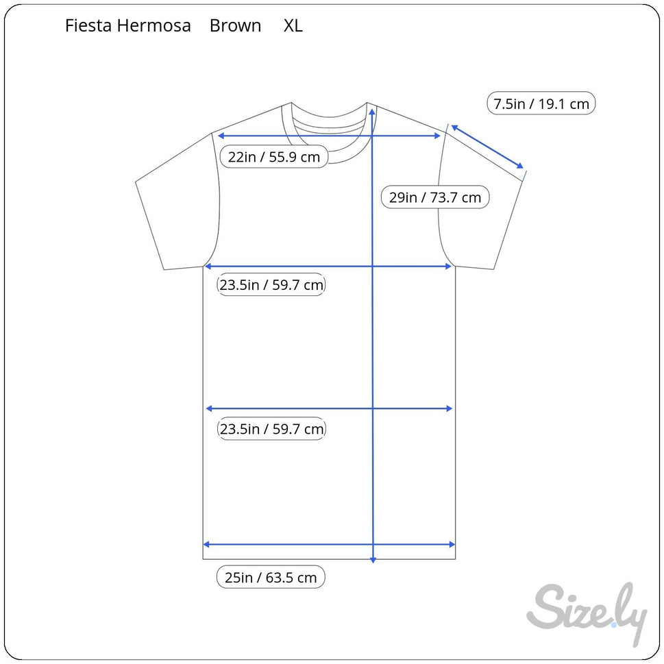 Fiesta Hermosa 2017 Brown Graphic T-Shirt By Port & Company XL Cotton Unisex
