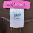 Switch Enough About Me Y2K Brown Flare Leg Trousers Split Hem Dress Pants Womens 8 2 image