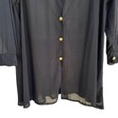 Switch Rose Marie Reid Vintage Womens Black Glam Goth Sheer Button-Up Shirt Blouse L 2 image