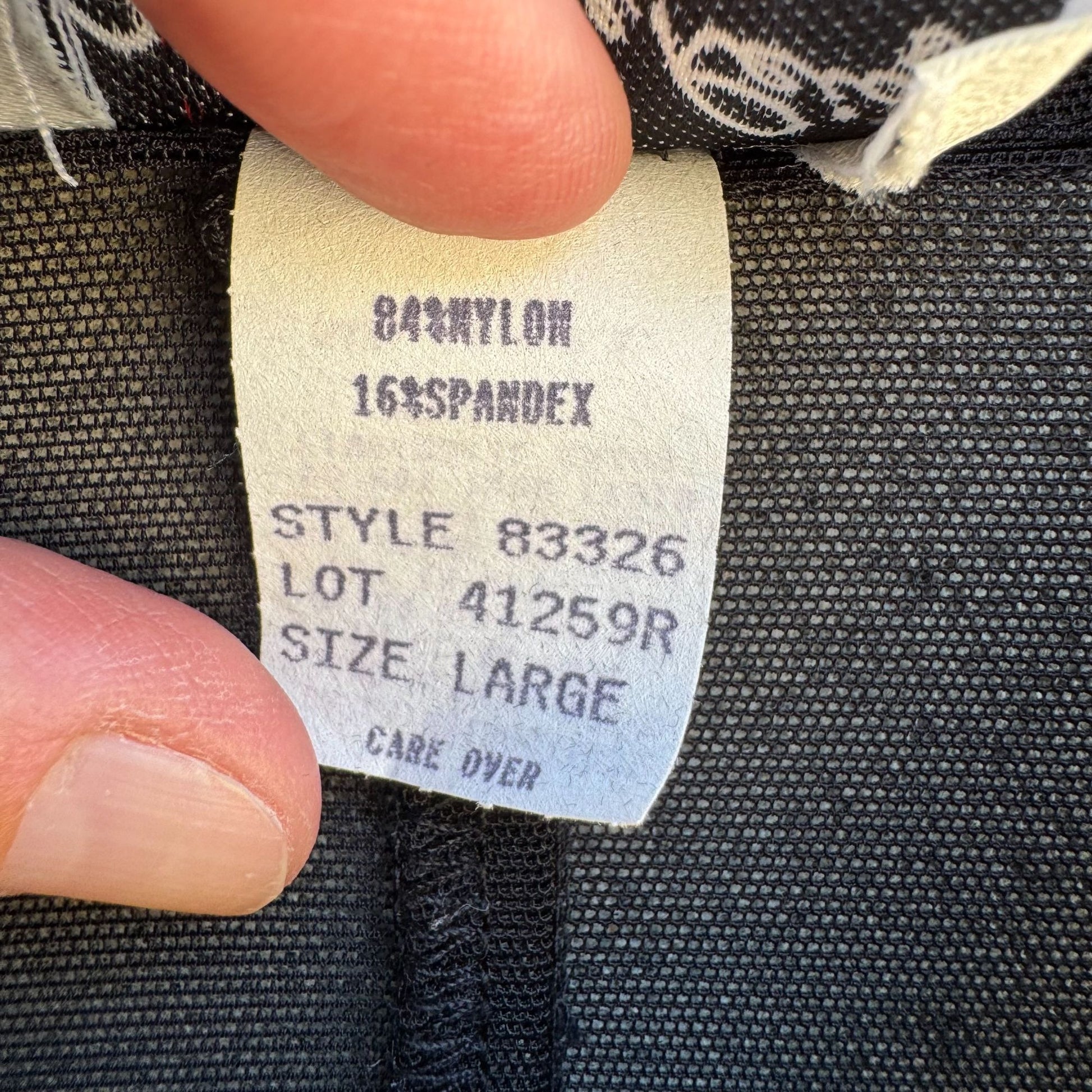 Rose Marie Reid Vintage Womens Black Glam Goth Sheer Button-Up Shirt Blouse L