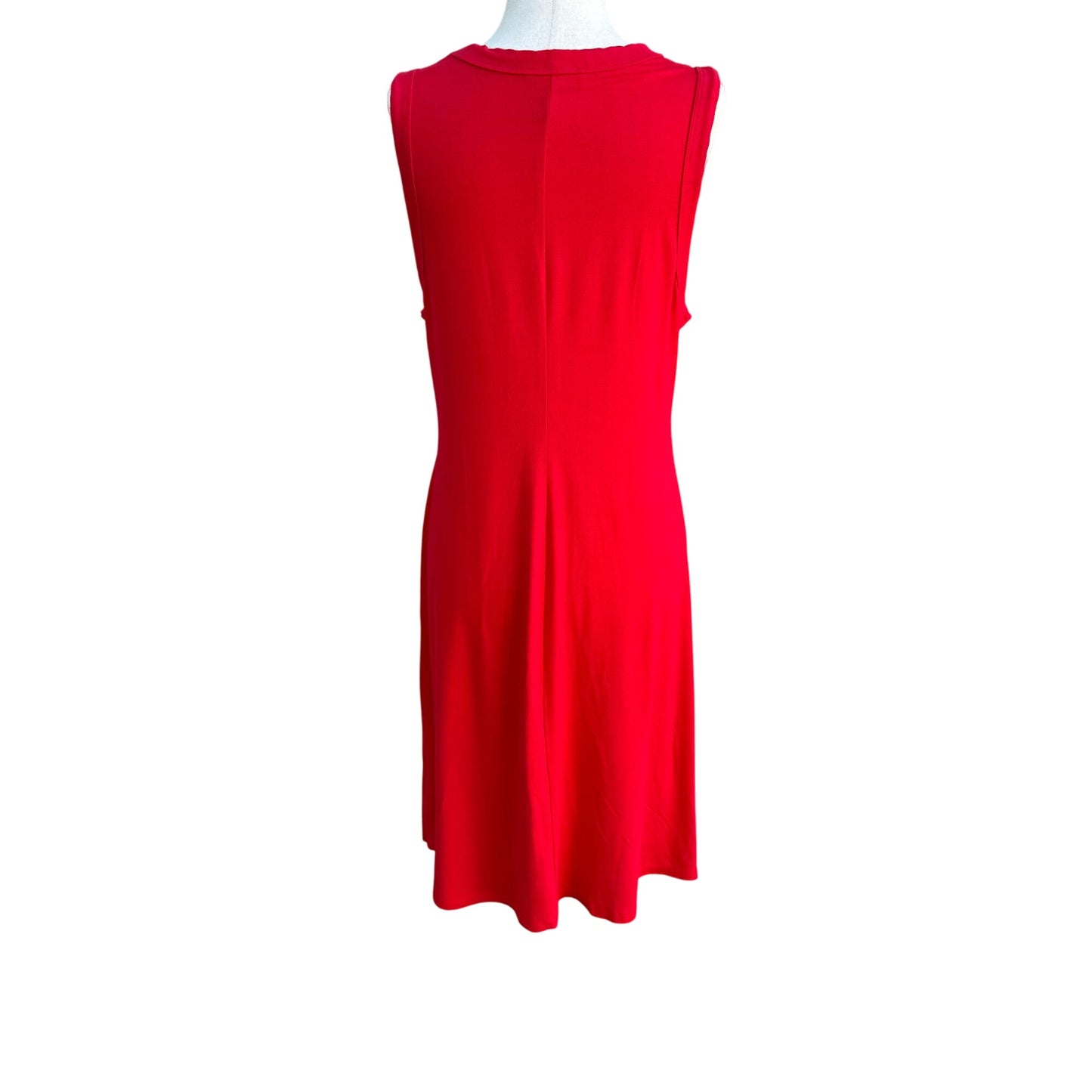 Premise Womens Sleeveless Red Knee-Length A Line Flowy Scoop Neck Swing Dress XL