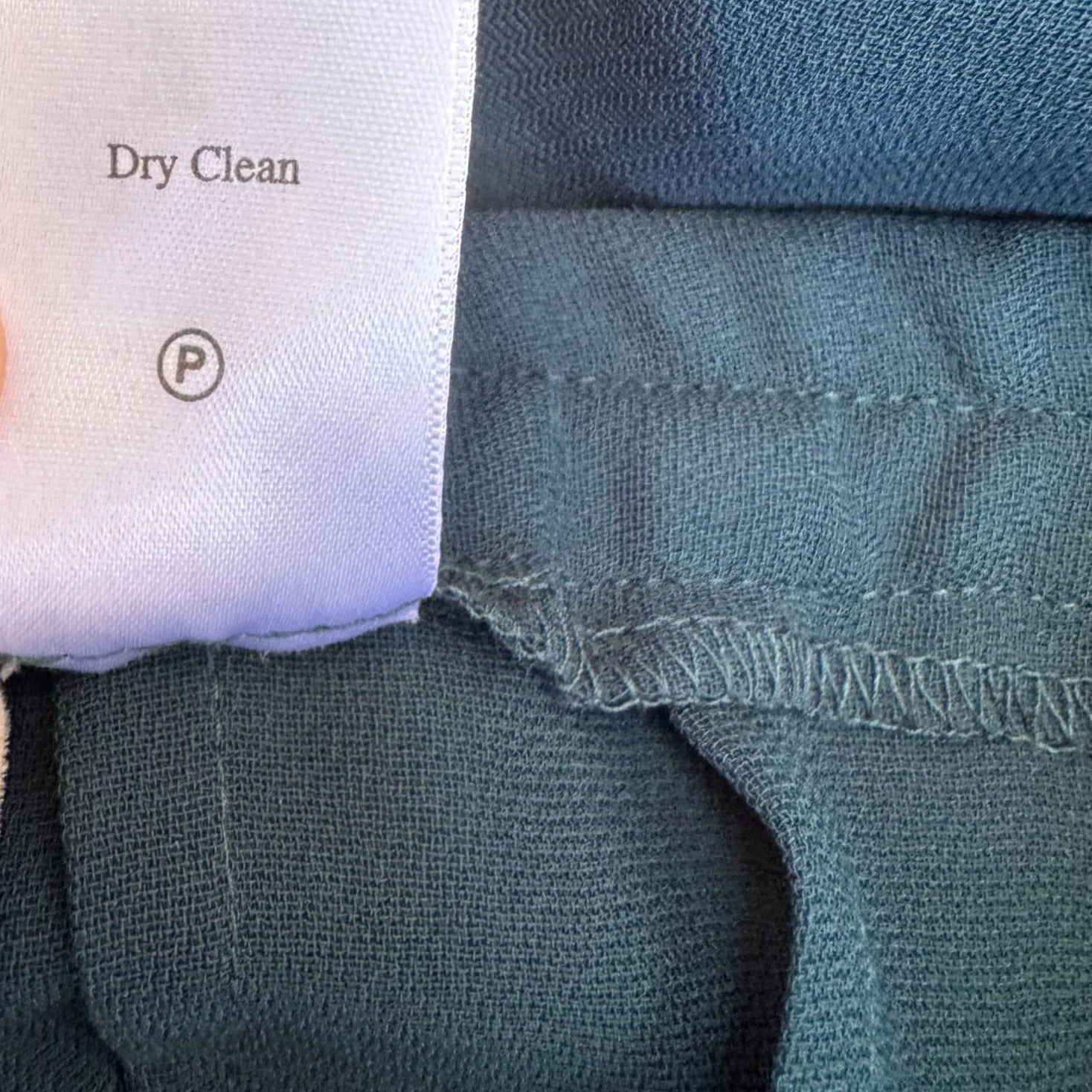 Coldwater Creek Womens Teal Back Zip Straight Leg Preppy Classic Dress Pants 16