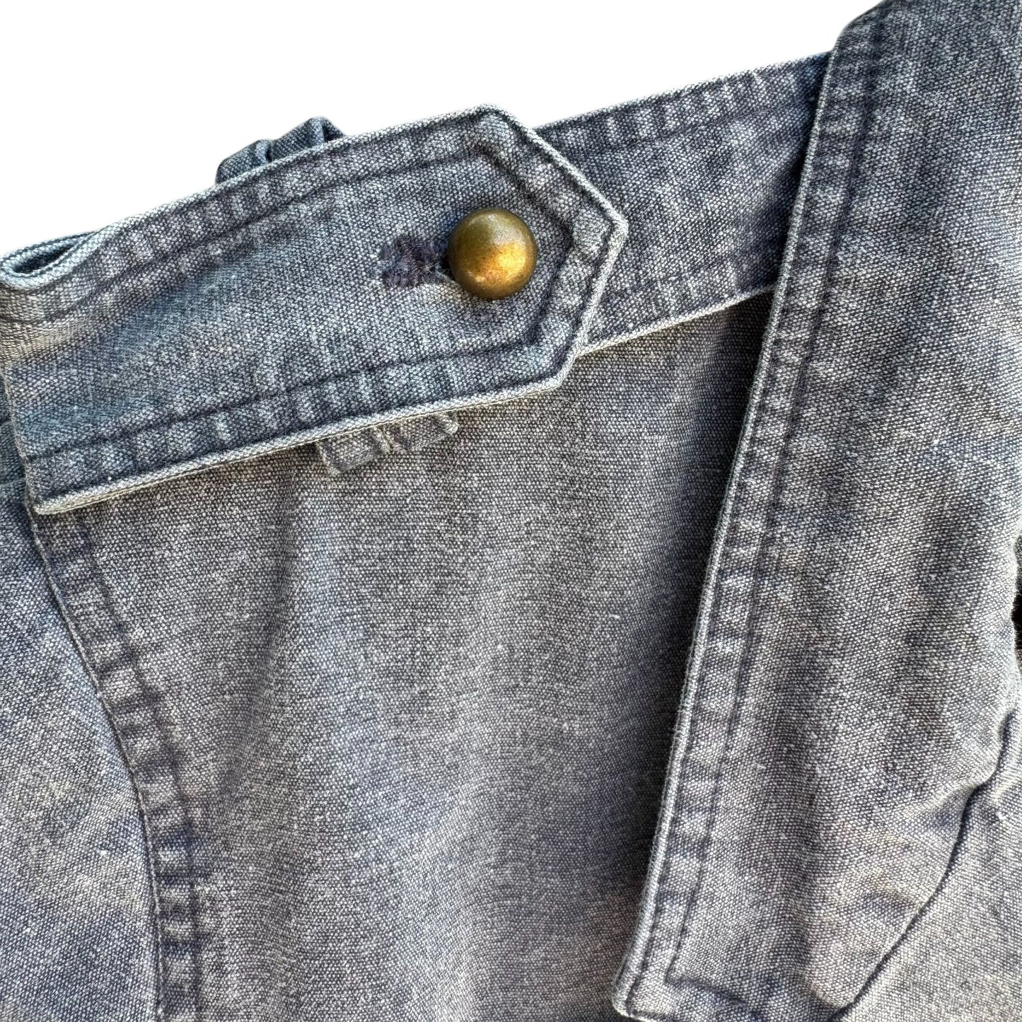 Adrian Jordan Denim Double Breasted Buttons & Pockets Military Blazer Jacket 22