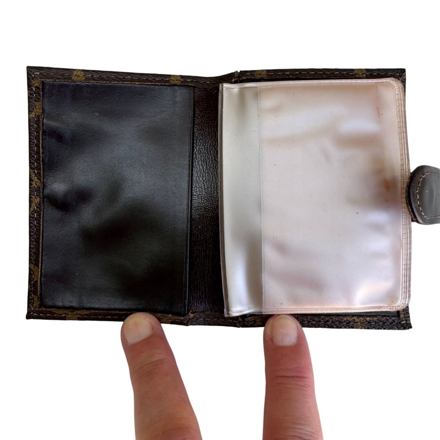 Louis Vuitton Monogram Canvas Vintage Card Holder Wallet Photo Album Snap Close