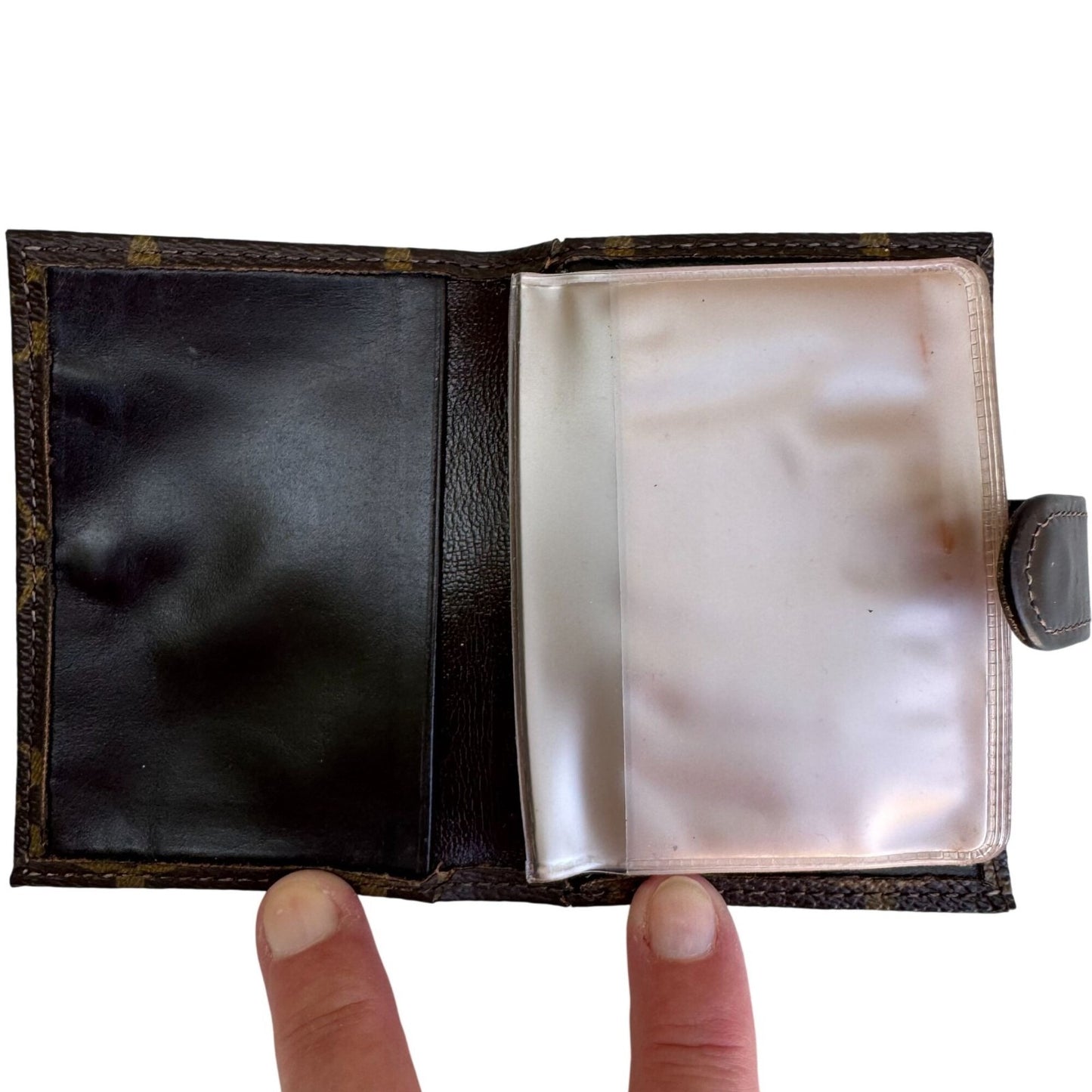 Louis Vuitton Monogram Canvas Vintage Card Holder Wallet Photo Album Snap Close