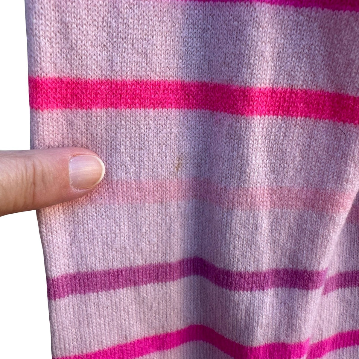 J.Crew Luxury Cashmere Barbiecore Coquette Striped Quiet Luxury Preppy Sweater M