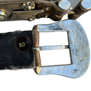 Switch Lily Farouche Bronze Leather Studded Western Belt Star Winged Buckle Size 2 3 image